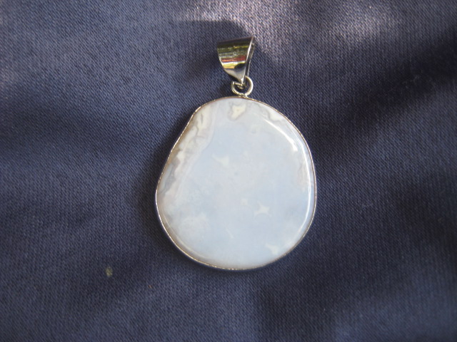 Blue Lace Agate Pendant grounding and a spiritual stone 3243